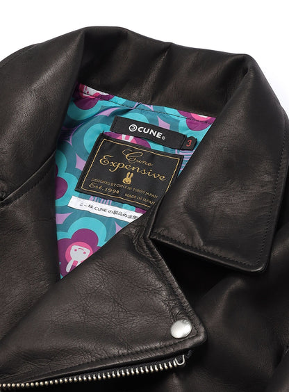 カウレザーの三RIDERS JACKET 白ウサギ