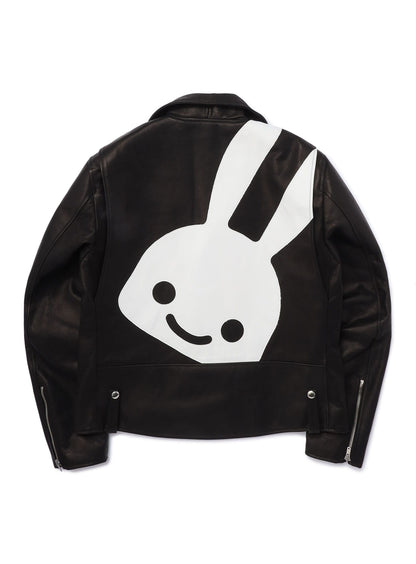 カウレザーの三RIDERS JACKET 白ウサギ