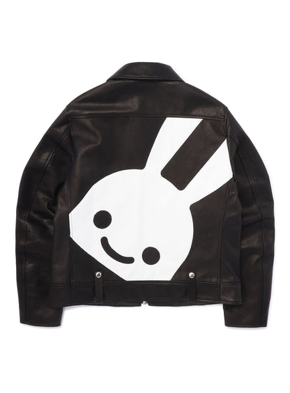 カウレザーの二RIDERS JACKET 白ウサギ
