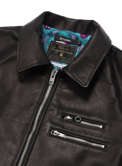 カウレザーの二RIDERS JACKET 白ウサギ