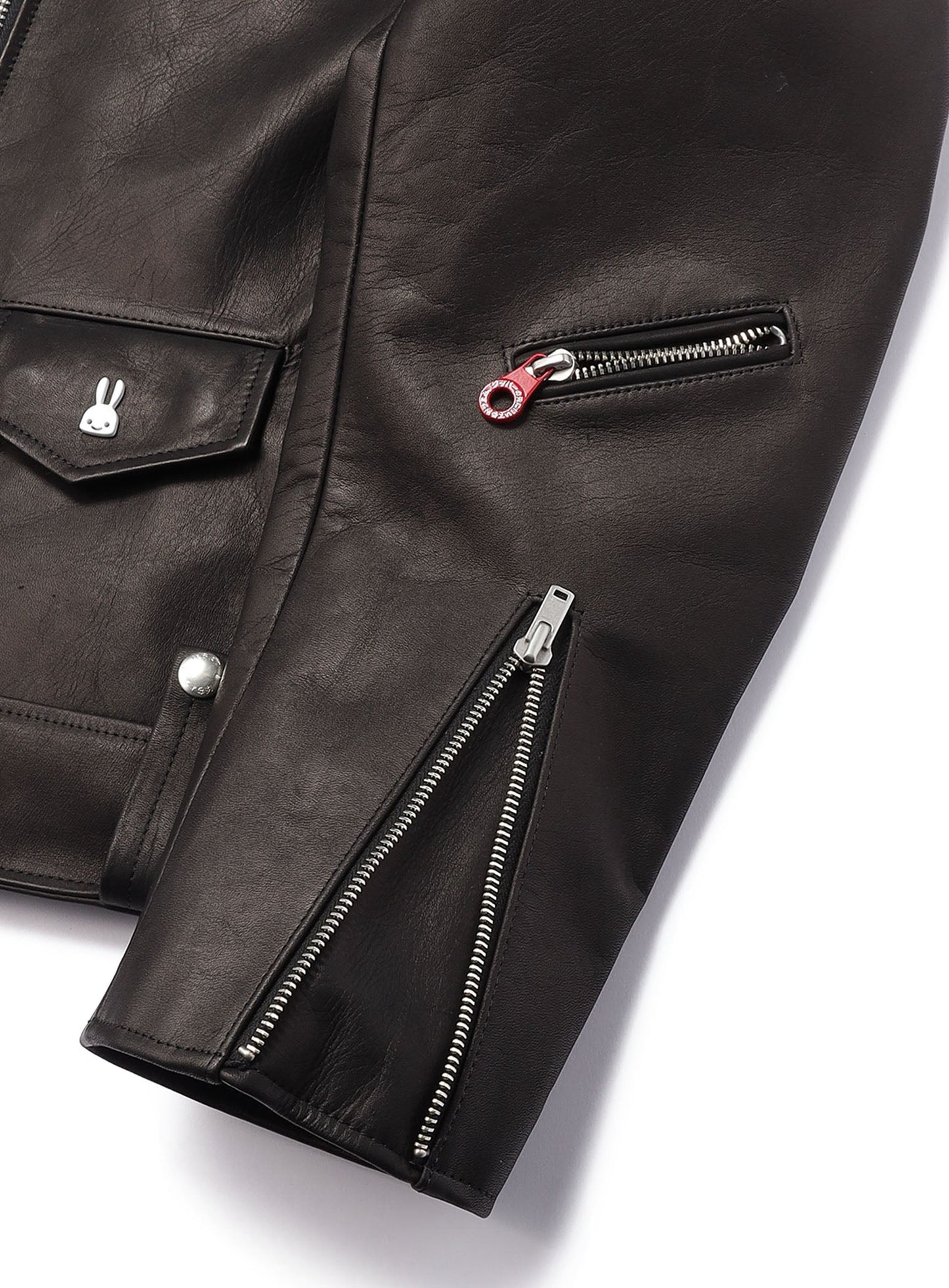 カウレザーの二RIDERS JACKET 白ウサギ