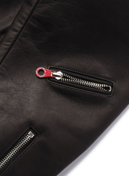 カウレザーの二RIDERS JACKET 白ウサギ