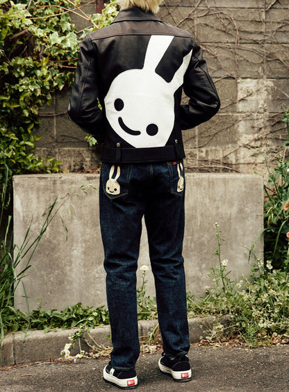 カウレザーの二RIDERS JACKET 白ウサギ