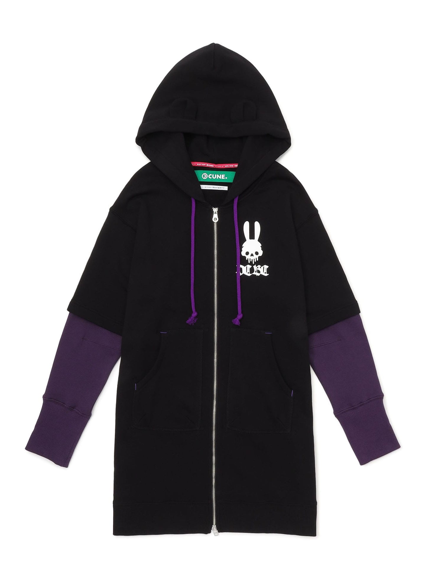 DCBC レイヤードジップパーカーワンピース