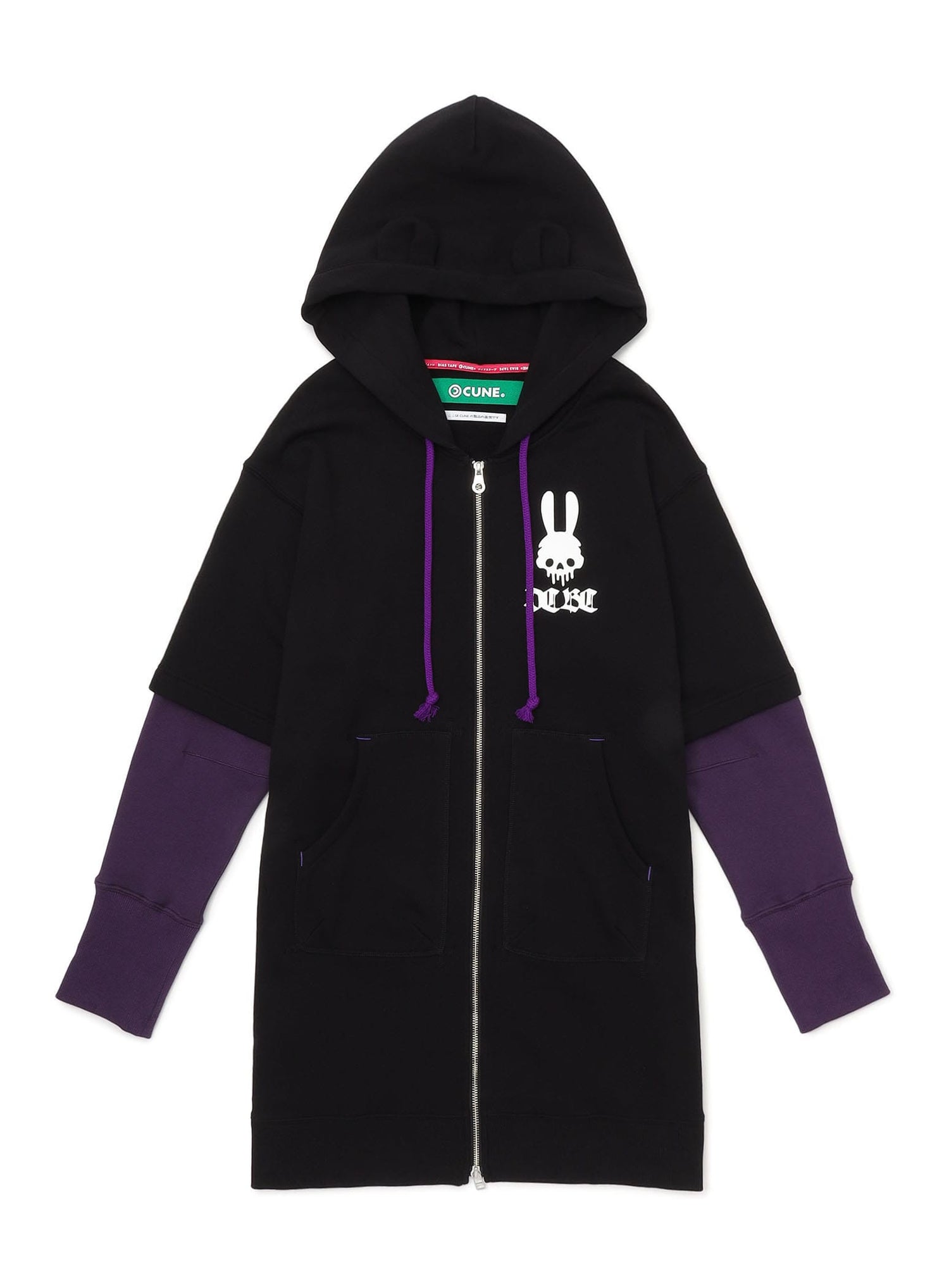 DCBC レイヤードジップパーカーワンピース