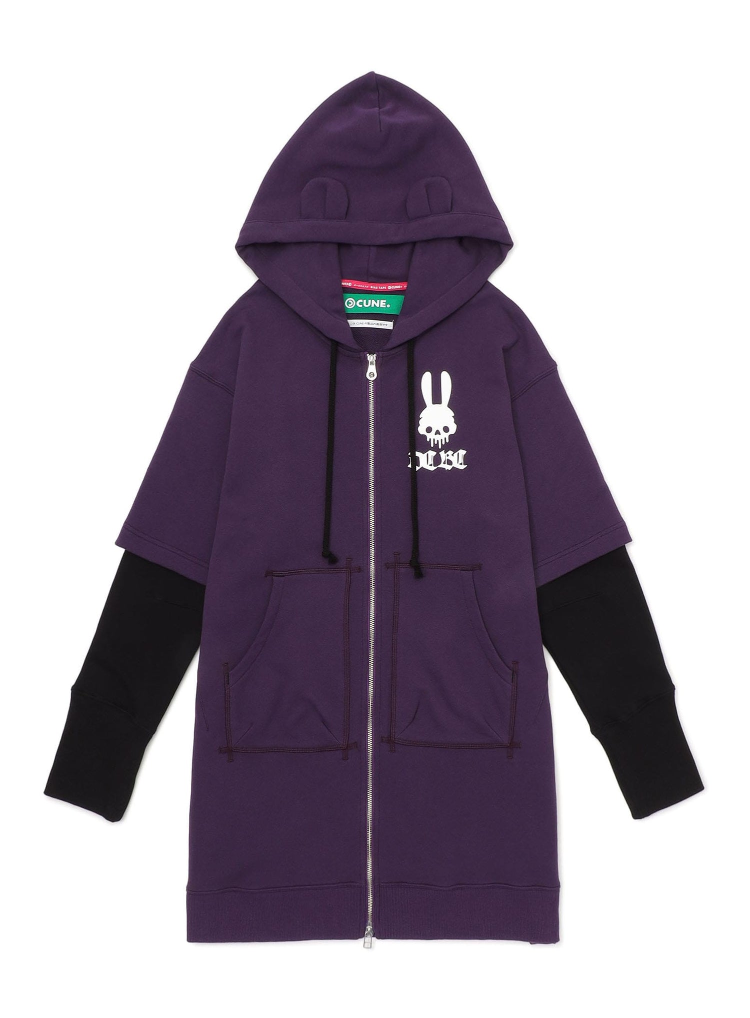 DCBC レイヤードジップパーカーワンピース