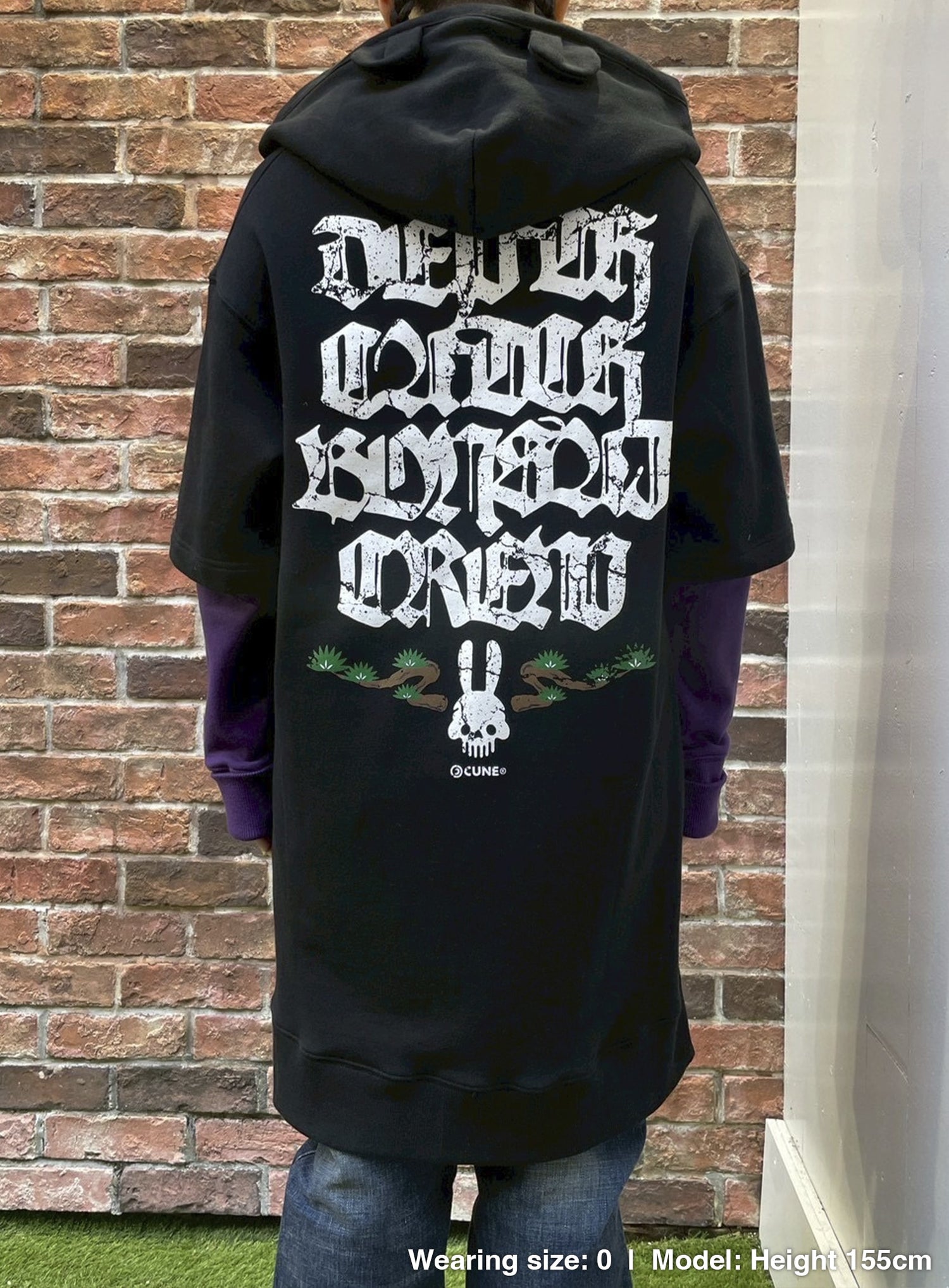 DCBC レイヤードジップパーカーワンピース