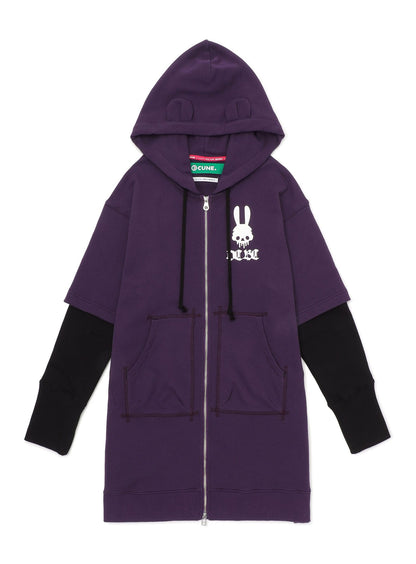 DCBC レイヤードジップパーカーワンピース