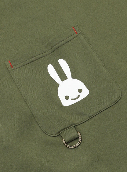 ミニ裏毛のサロペットワンピース