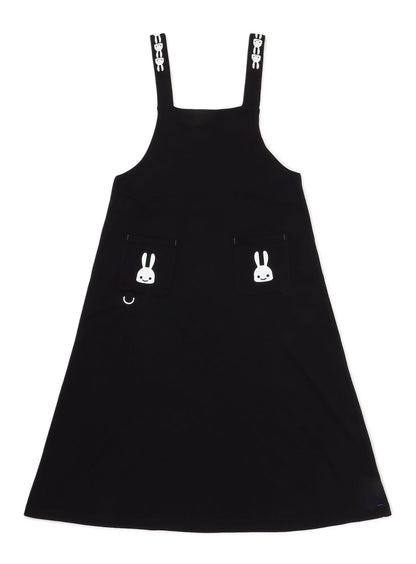 ミニ裏毛のサロペットワンピース