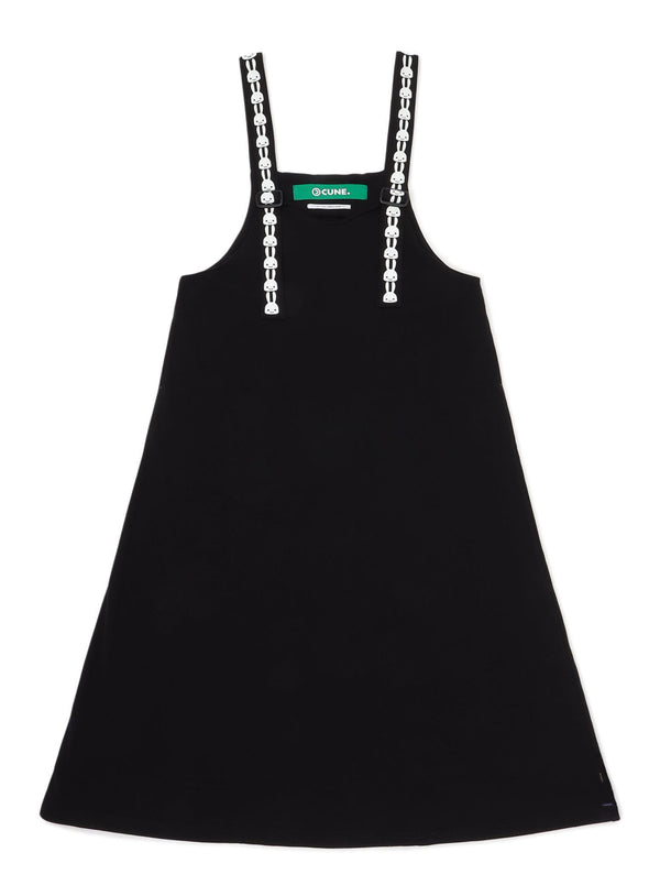 ミニ裏毛のサロペットワンピース