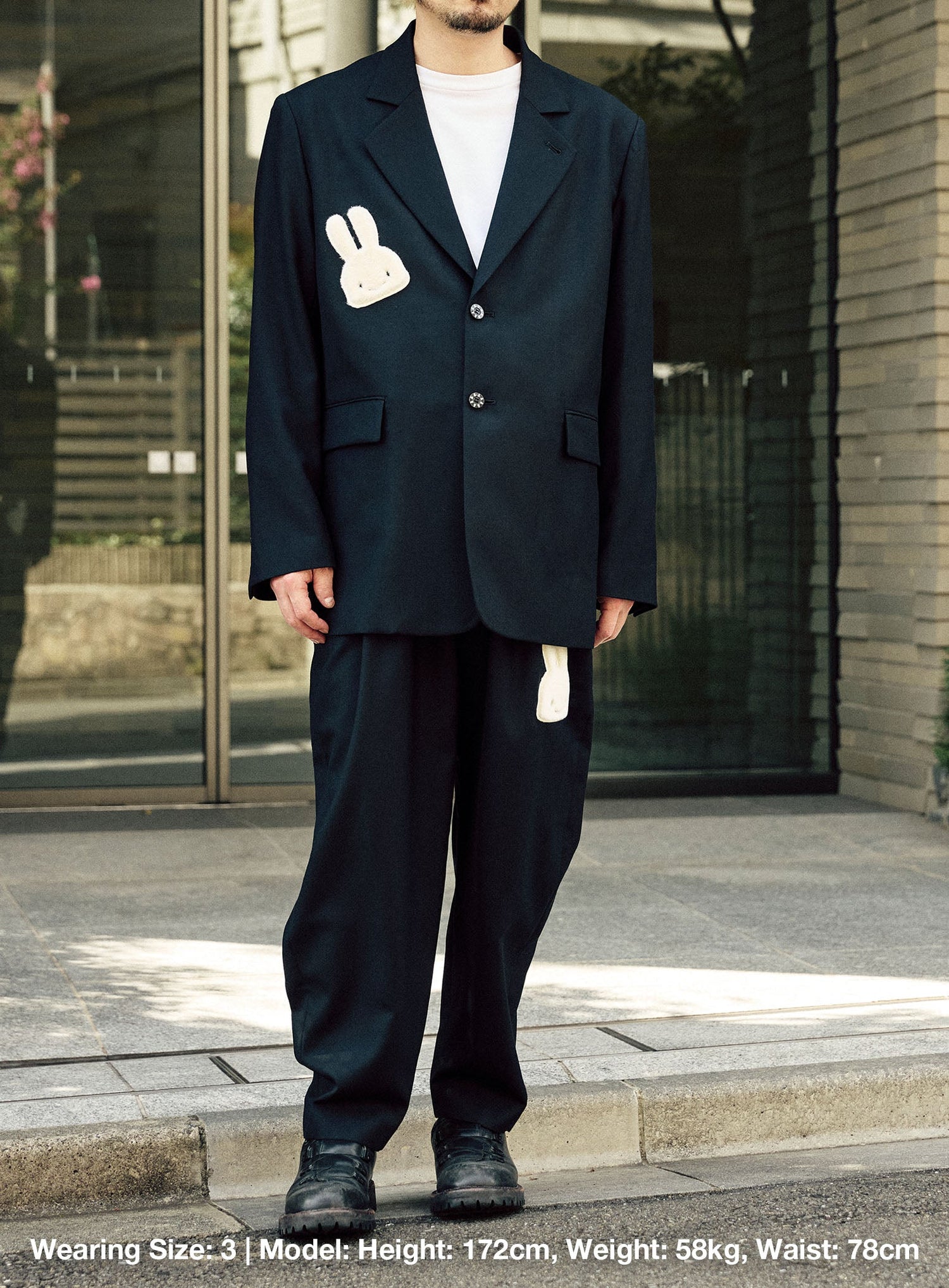 ウールギャバワイドスラックス
