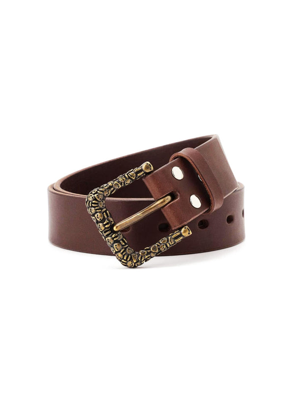 ウサギがいっぱいバックルレザーベルト