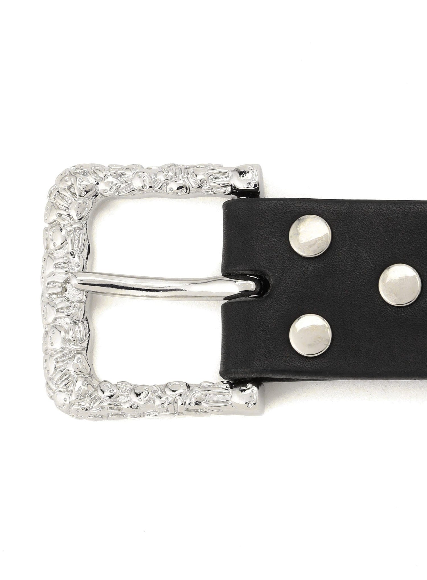 ウサギがいっぱいバックルスタッズレザーベルト