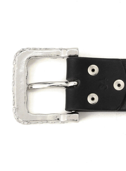 ウサギがいっぱいバックルスタッズレザーベルト