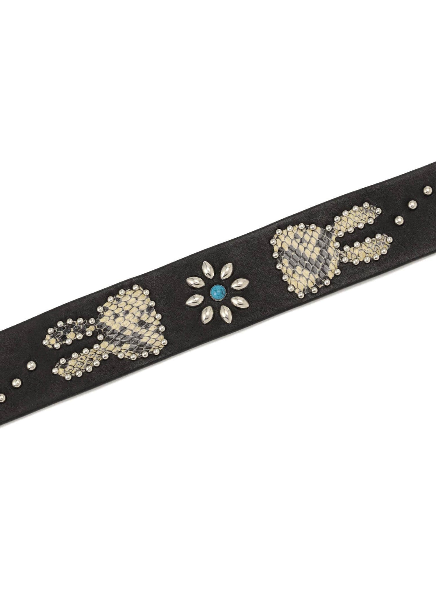 ウサギがいっぱいバックルスタッズレザーベルト