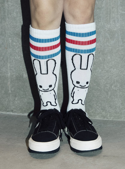 ラインうさちゃんソックス
