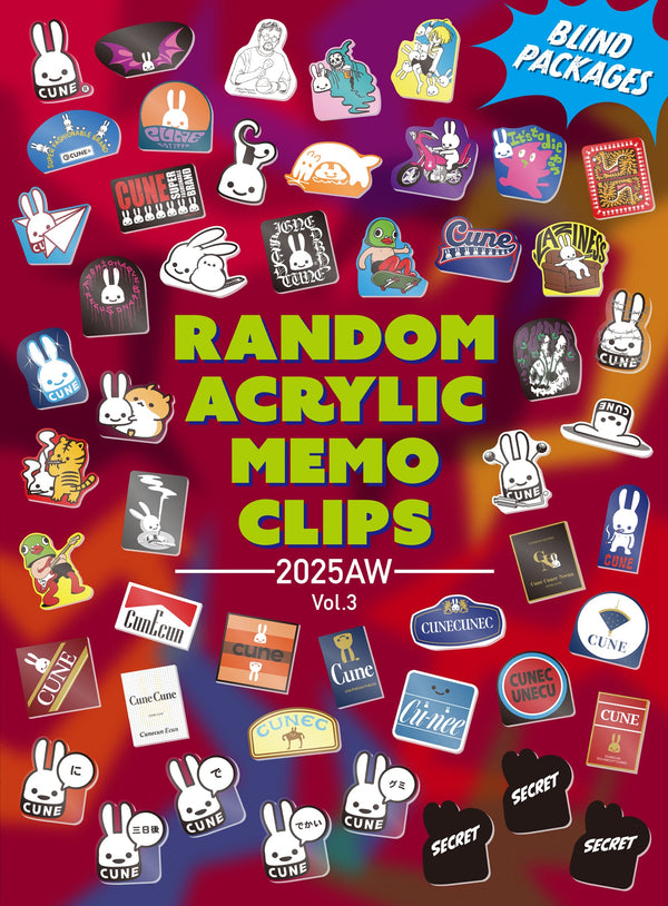 ランダムアクリルメモクリップ