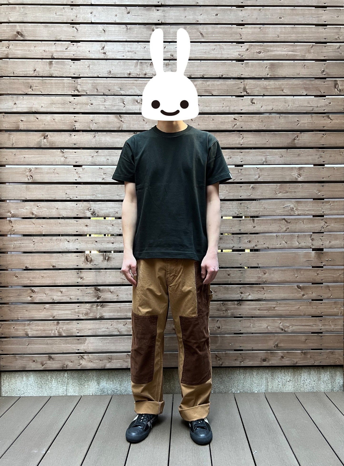 ダックのゴムペインターパンツ コーデュロイパッチ