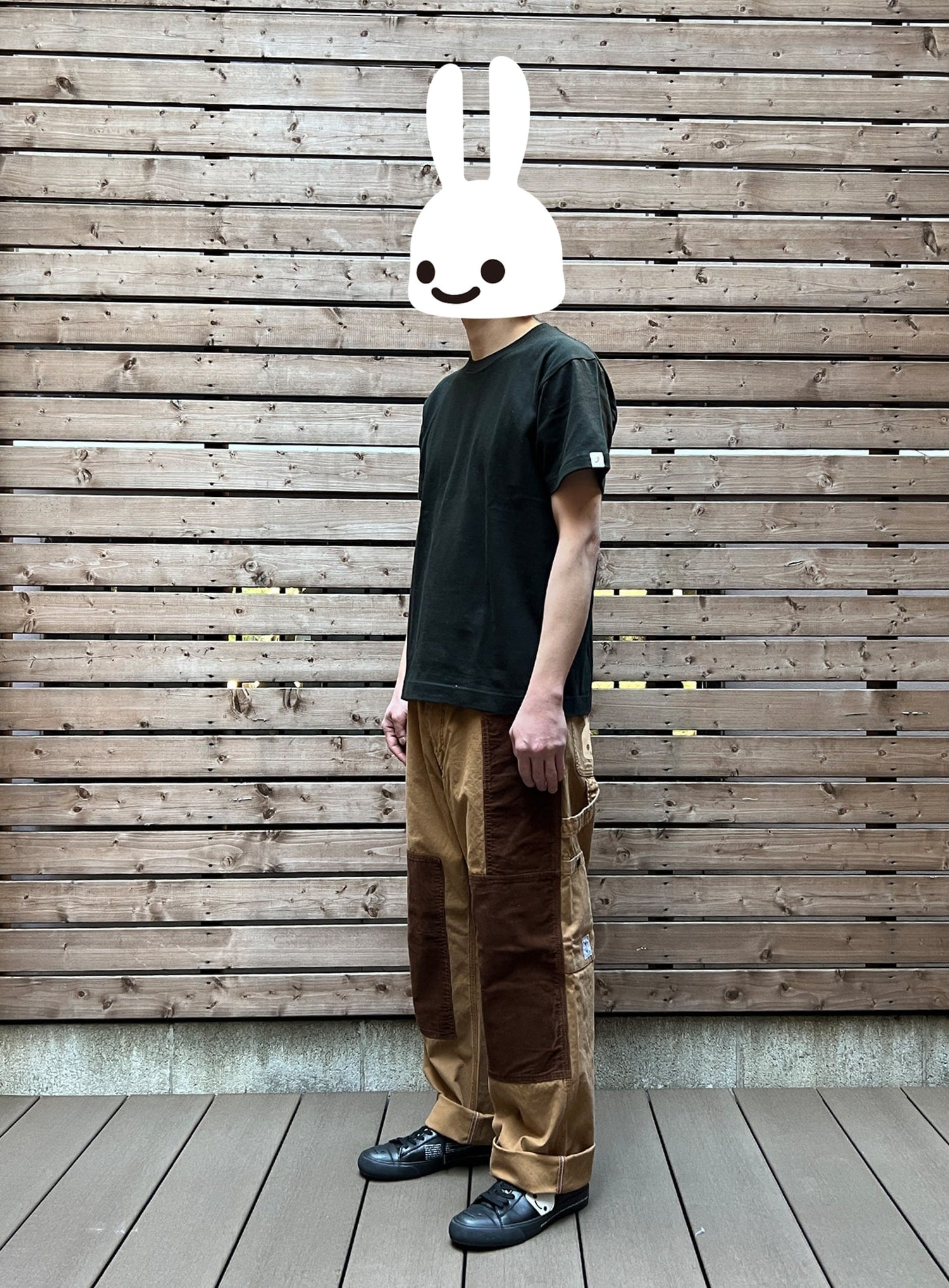 ダックのゴムペインターパンツ コーデュロイパッチ
