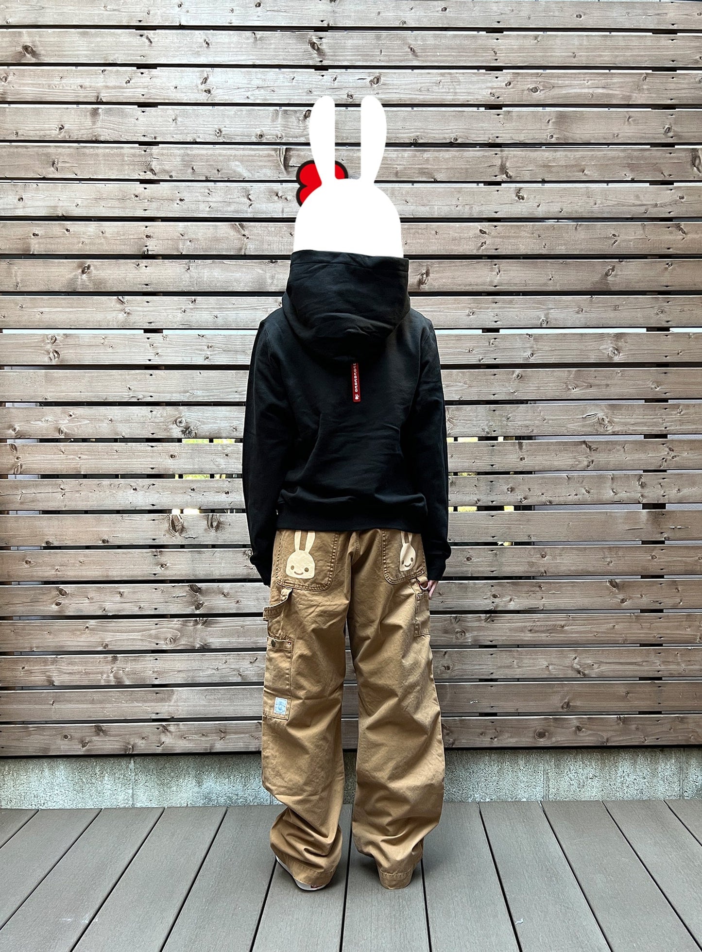 ダックのゴムペインターパンツ コーデュロイパッチ
