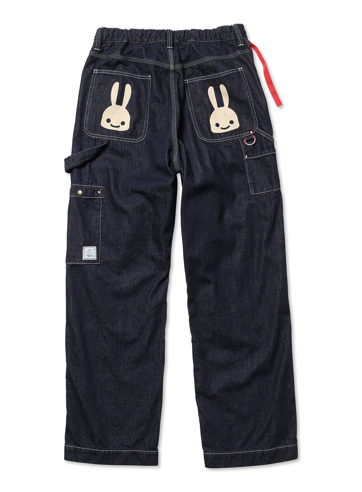 デニムのゴムペインターパンツ