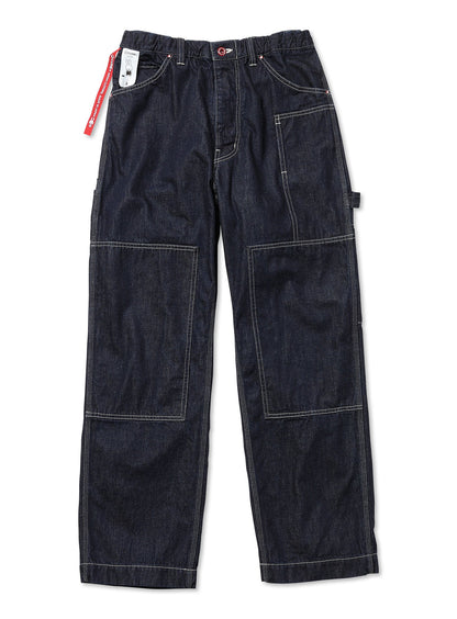 デニムのゴムペインターパンツ