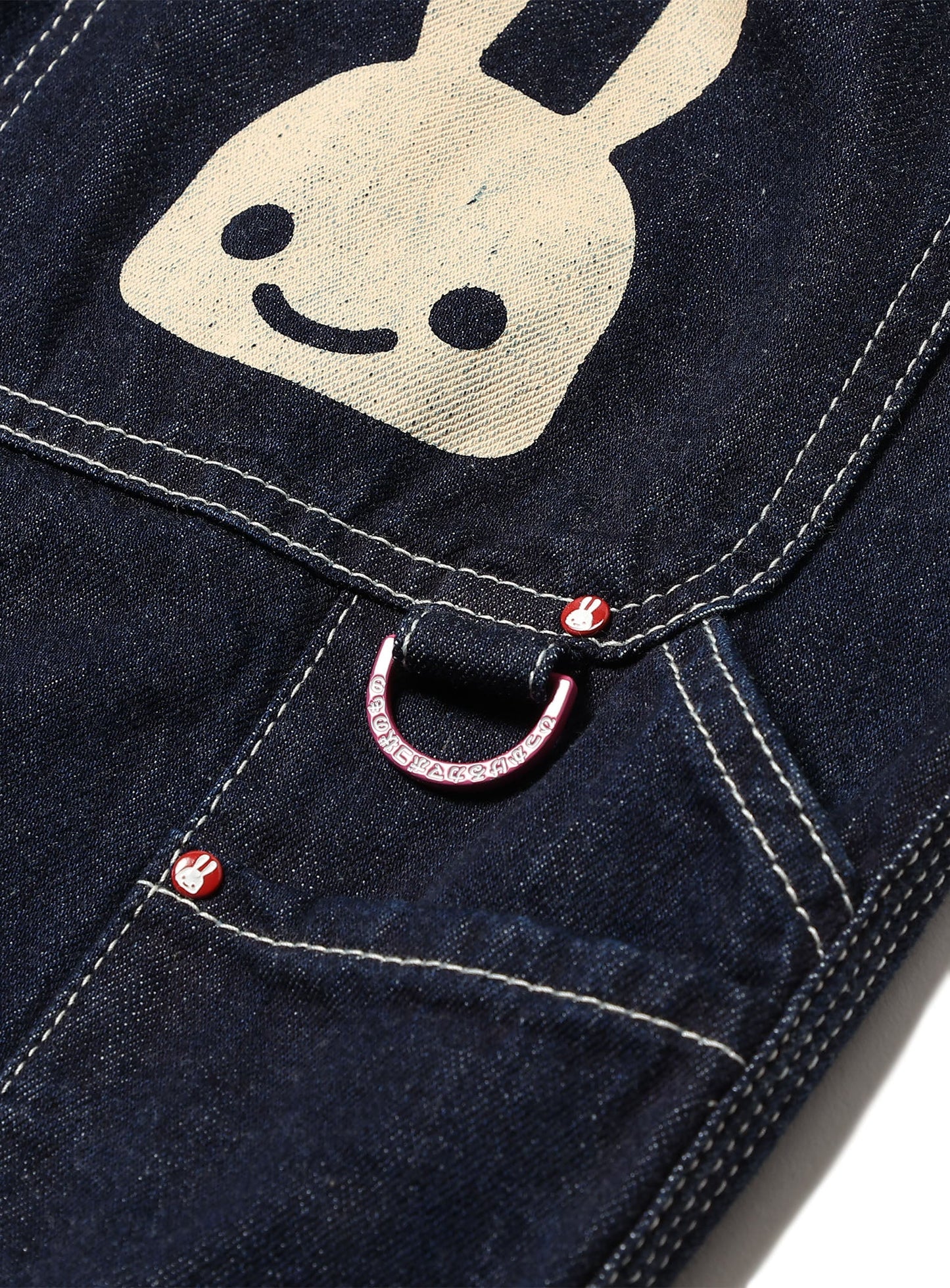 デニムのゴムペインターパンツ