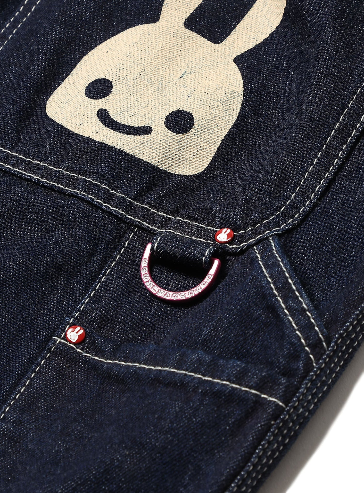 デニムのゴムペインターパンツ