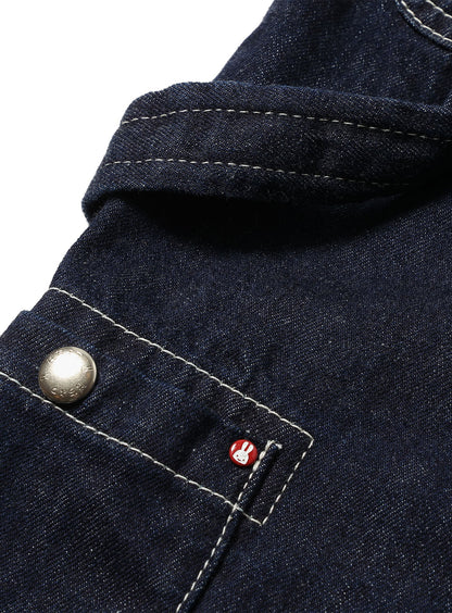 デニムのゴムペインターパンツ