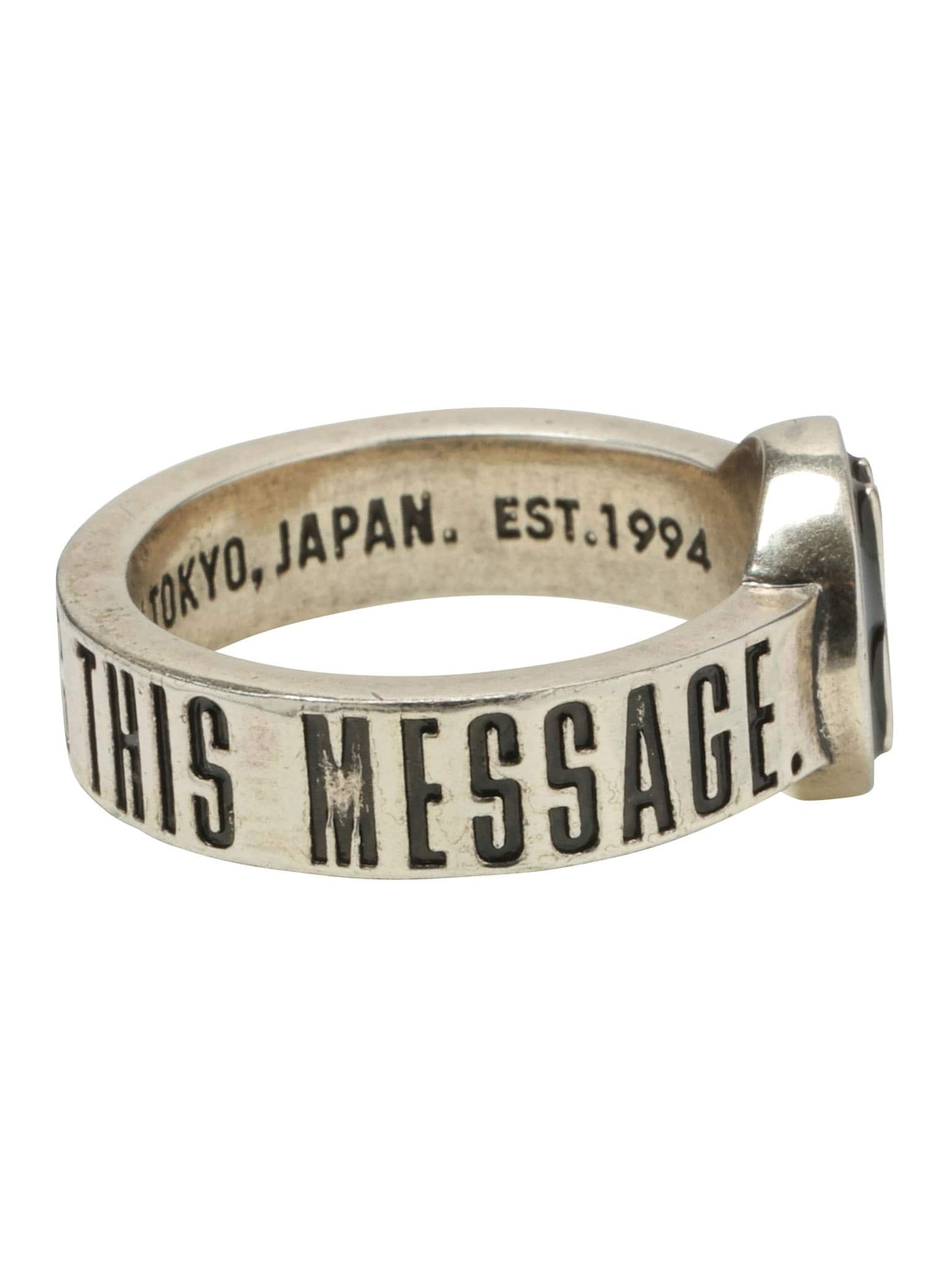 丸ウサギメッセージリング