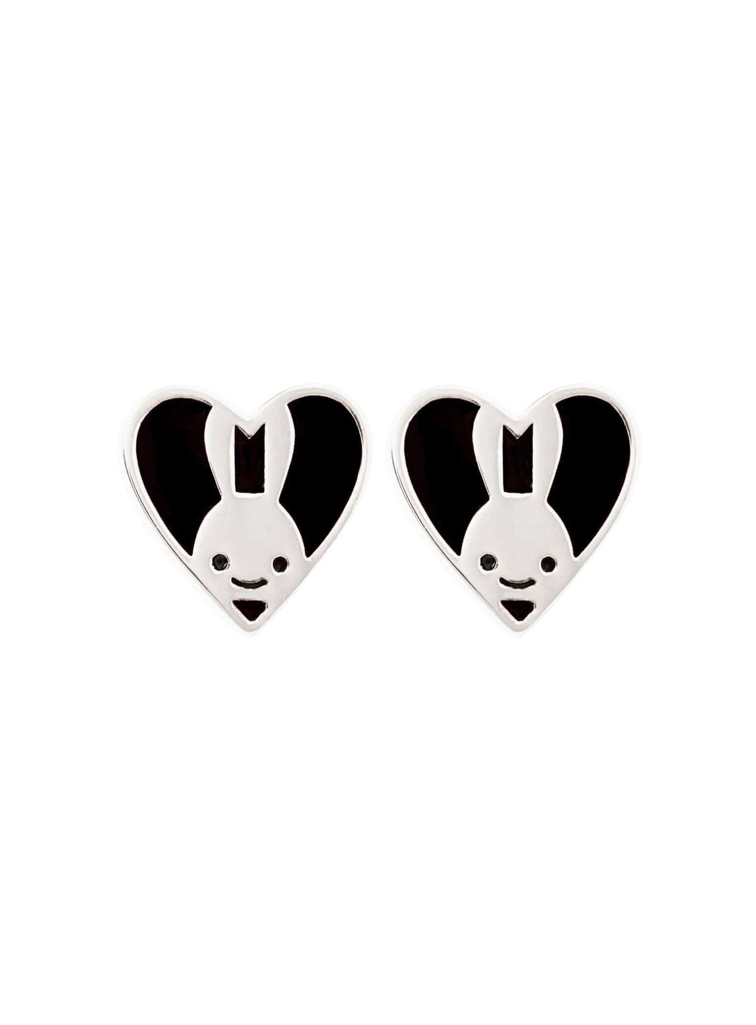 ハートウサギピアス