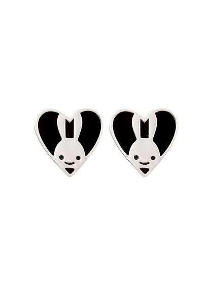 ハートウサギピアス