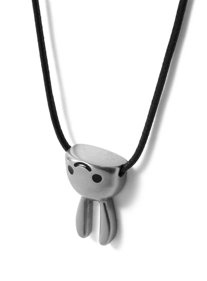 逆さウサギ丸紐ネックレス