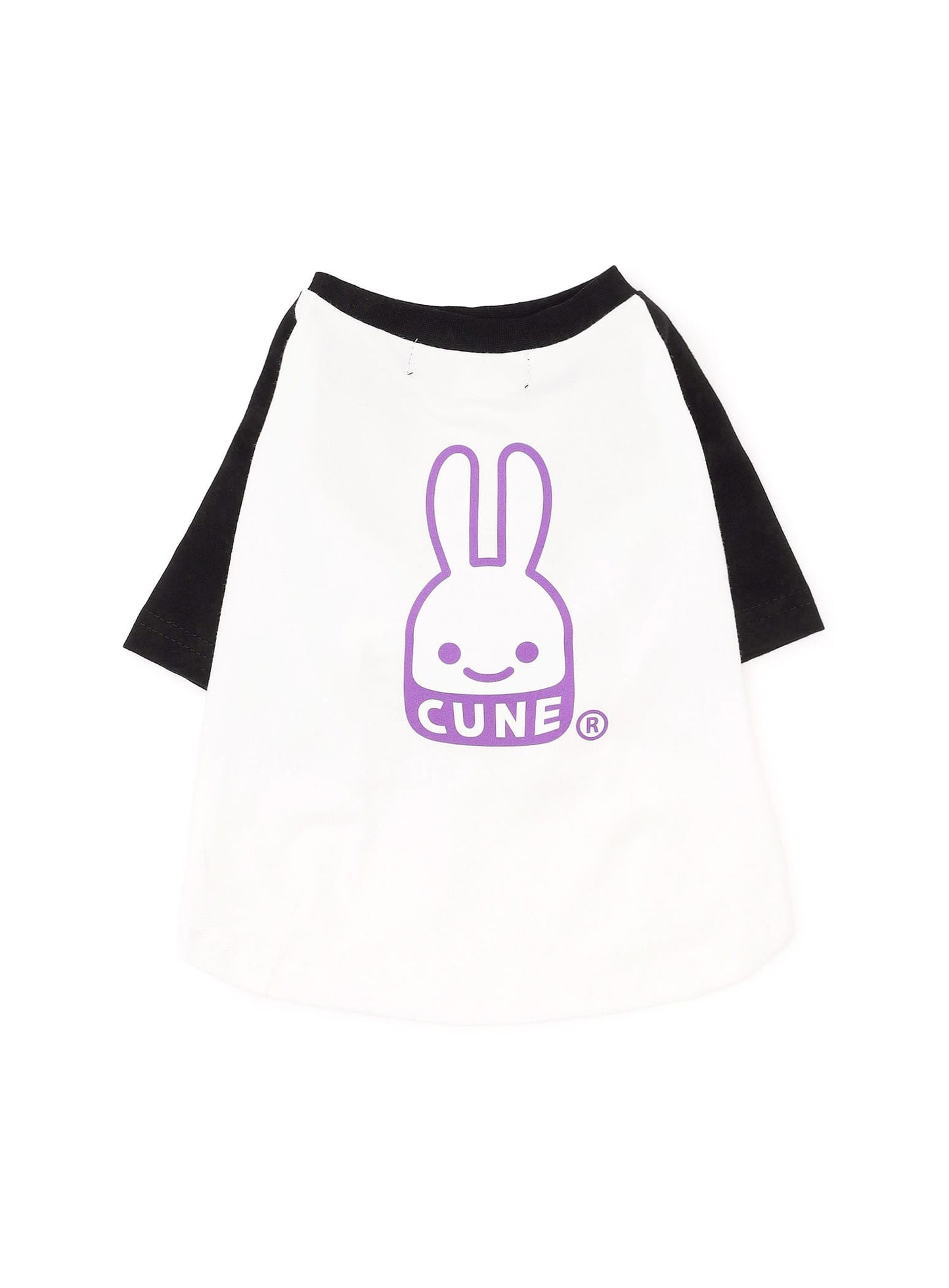 犬と人 犬のラグランTシャツ CUNEウサギ