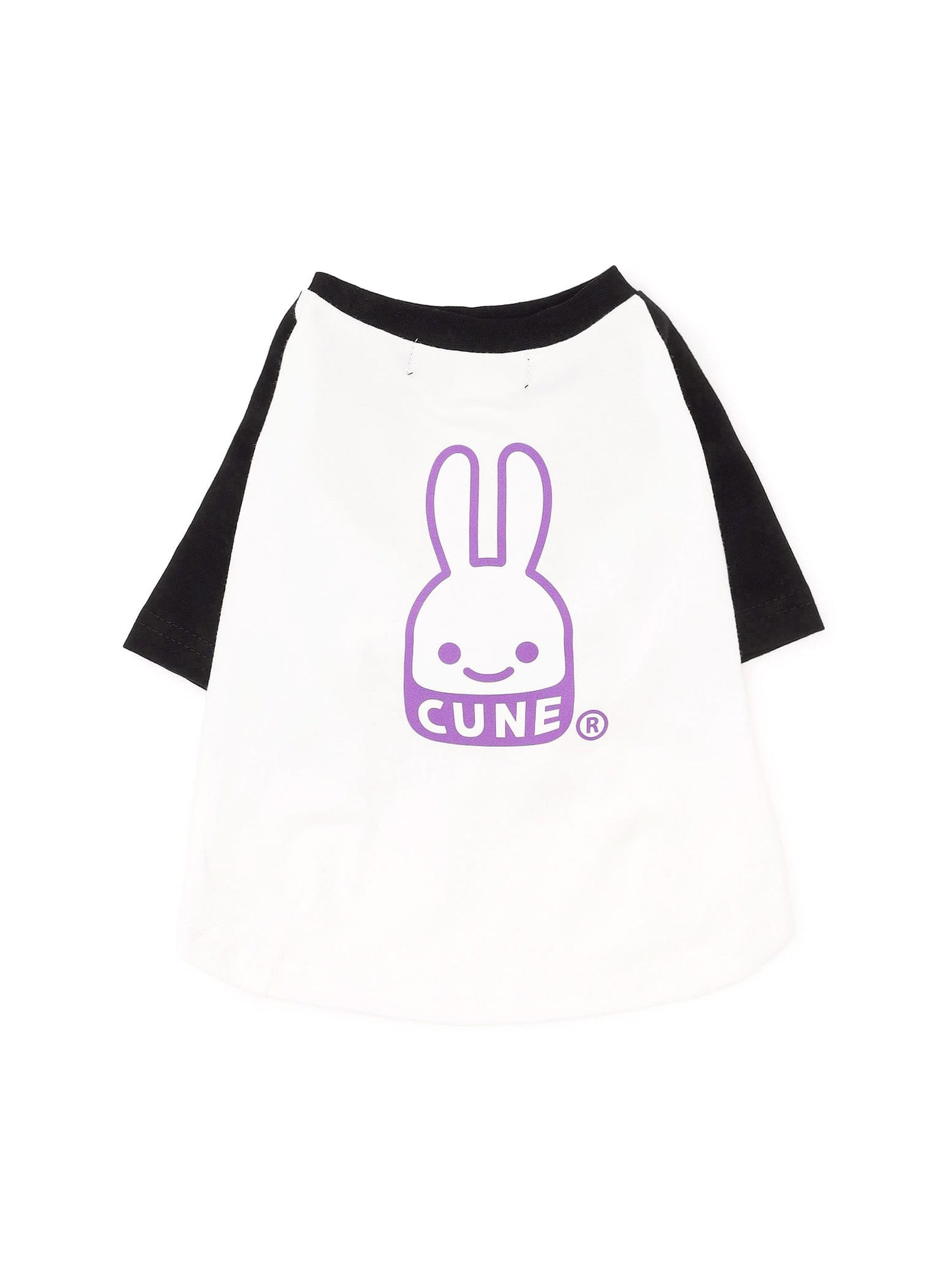 犬と人 犬のラグランTシャツ CUNEウサギ
