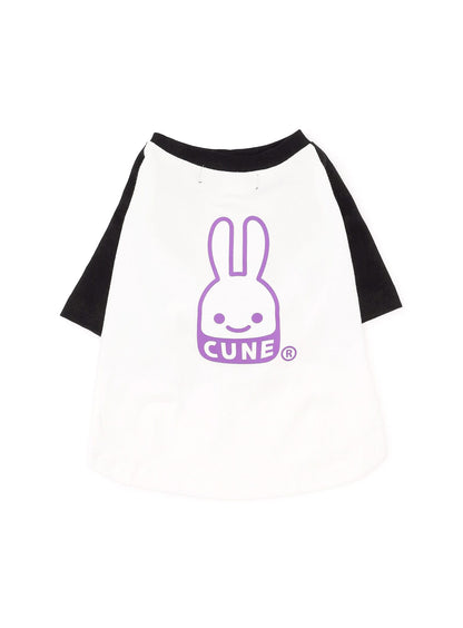 犬と人 犬のラグランTシャツ CUNEウサギ