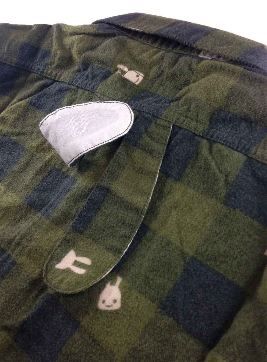 耳付きネルシャツ