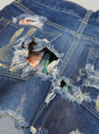 ボロボロなジーパン-筒-U2