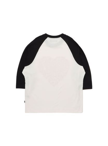 ハートのラグランTシャツ
