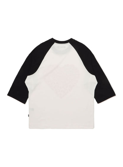 ハートのラグランTシャツ