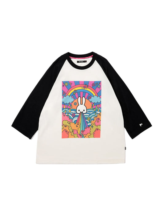 ラグランTシャツ レインボー