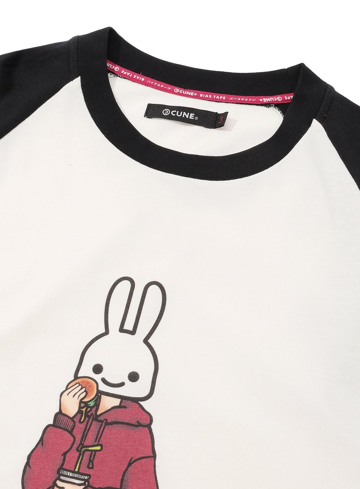 ラグランTシャツ ハンバーガー