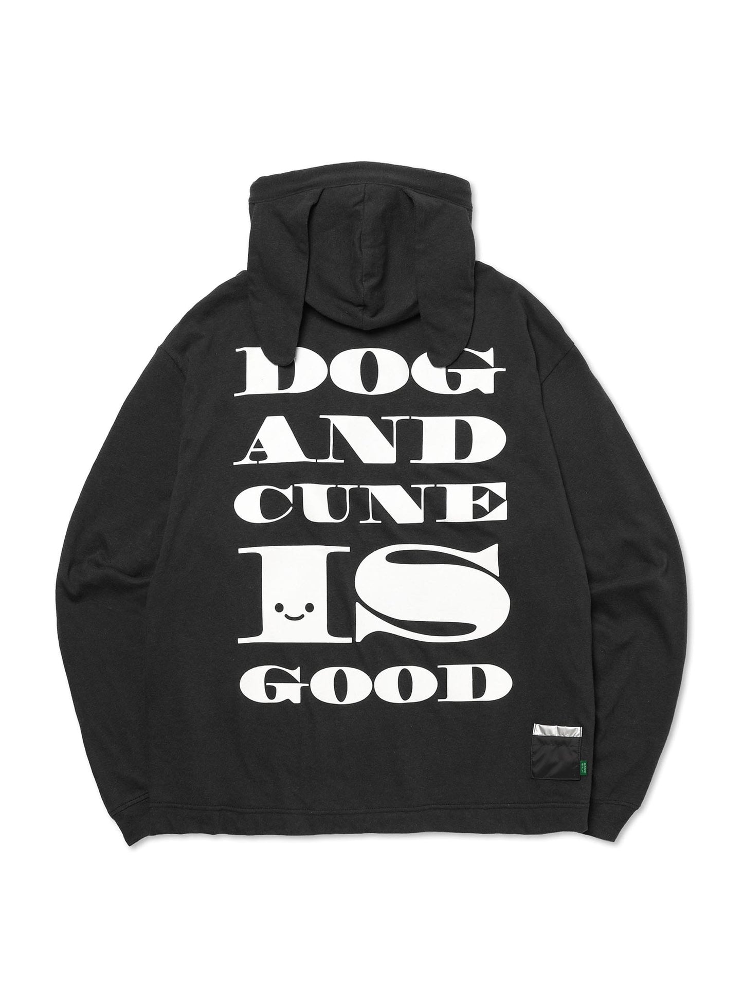 垂れ耳犬の天竺パーカー