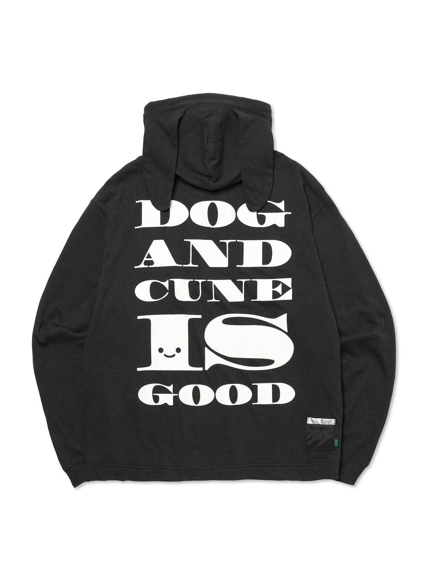 垂れ耳犬の天竺パーカー