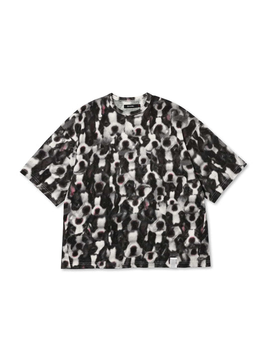 ボストンテリアの顔たくさんビッグTシャツ