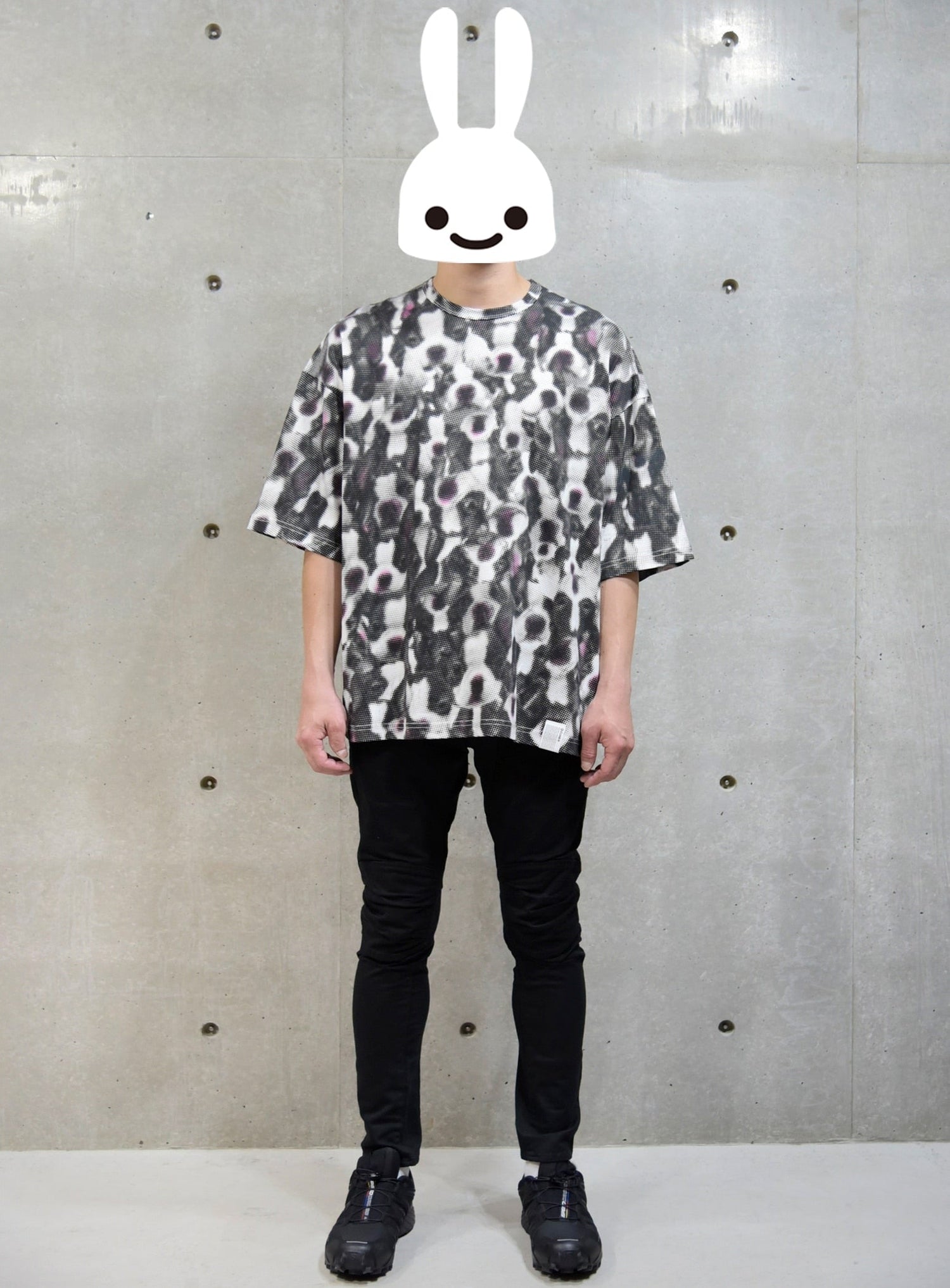 ボストンテリアの顔たくさんビッグTシャツ