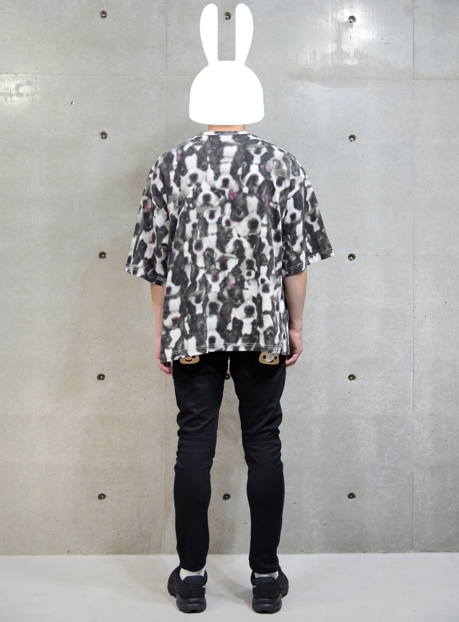 ボストンテリアの顔たくさんビッグTシャツ