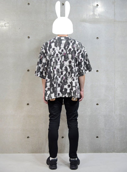 ボストンテリアの顔たくさんビッグTシャツ