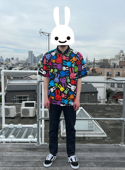 カラフルウサギポロシャツ